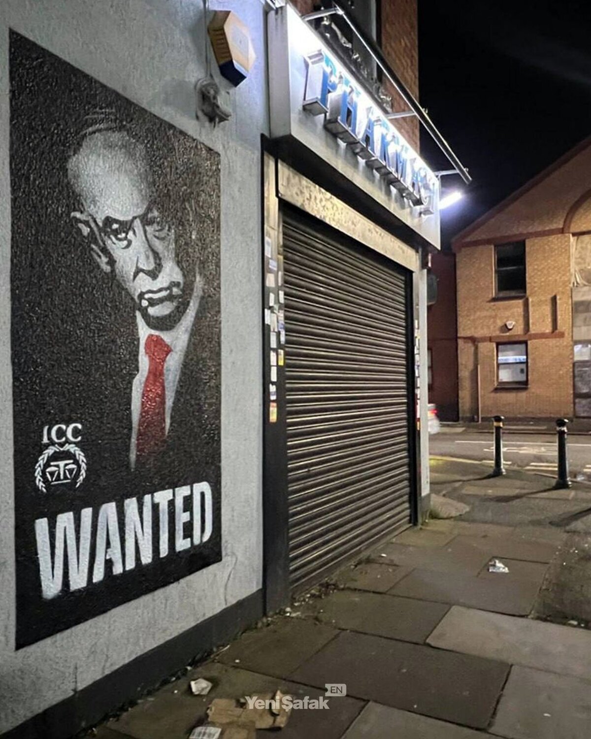 'Netanyahu Wanted' Posters Pasted Across London