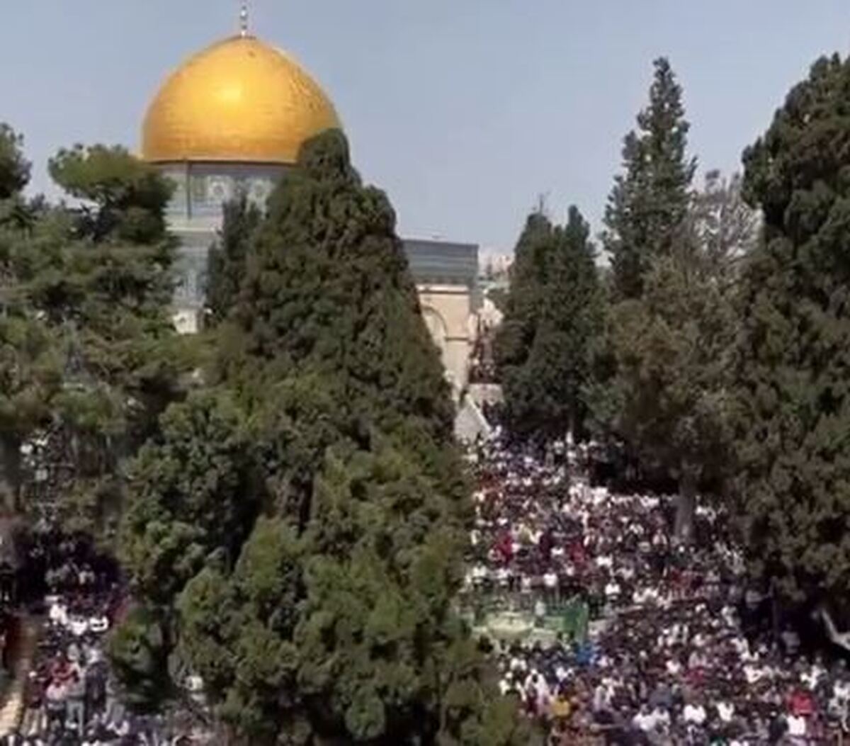 برگزاری نخستین نماز جمعه ماه رمضان در مسجدالاقصی