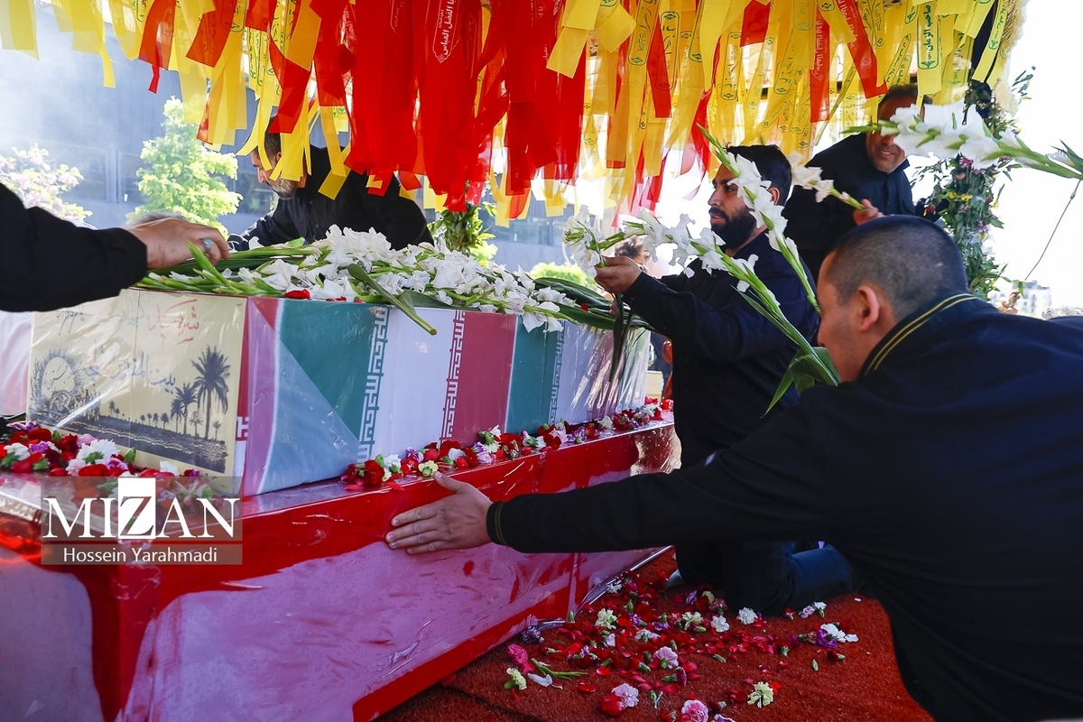 پیکر مطهر شهید گمنام در یادمان شهدای سازمان زندان‌ها آرام گرفت